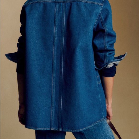 Sezane Will Jacket Denim Blue - Size M - Picture 6 of 8